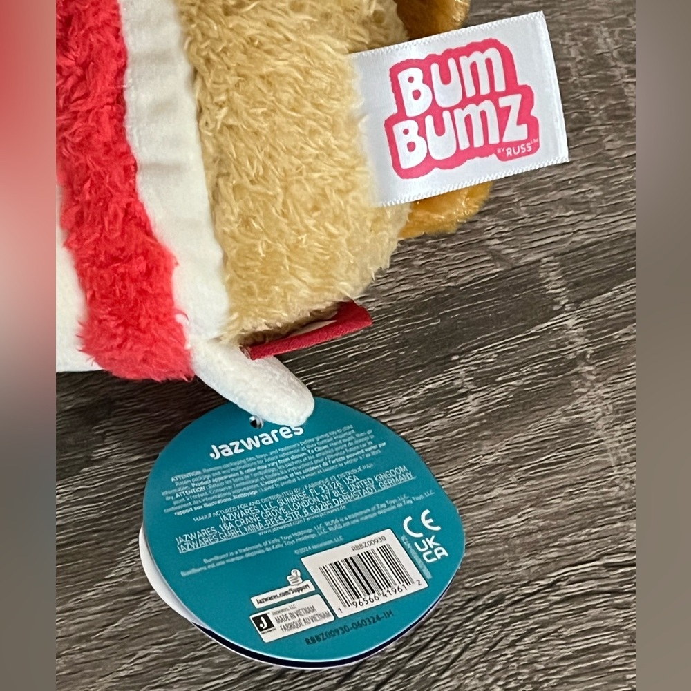 Bum Bumz By Russ Tea Time Bumz 5” Seymour The British Scone Plush - Picture 11 of 13